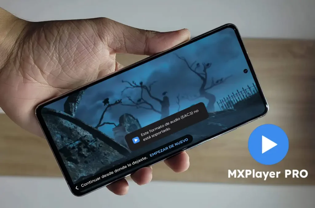 MX Player Pro video player app on a smartphone screen